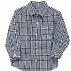 Gymboree NWT Blue & Purple Plaid Long‑Sleeve Shirt Size 5